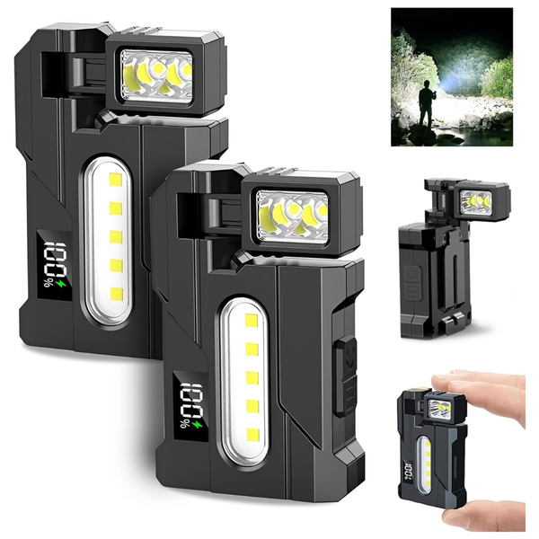 2-Pack 1200mAh 400 Lumens G5 EDC Mini Flashlight