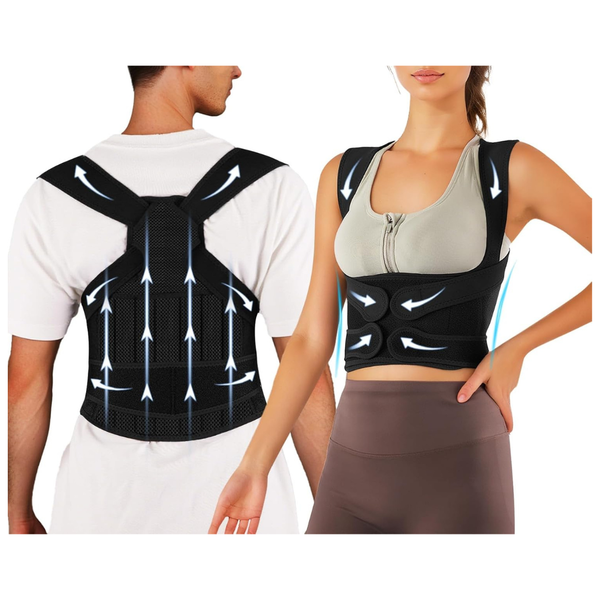 Back Brace & Posture Corrector For Men With Enhanced Shoulder Support