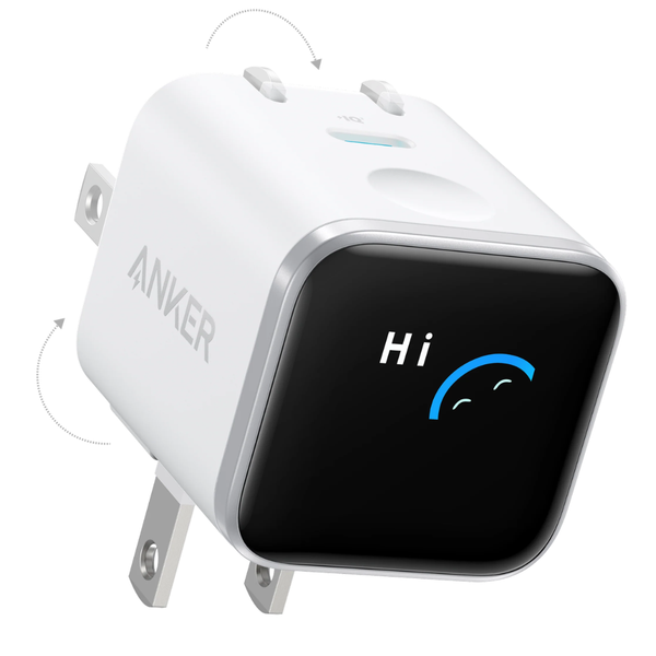 Anker Nano 45W USB-C Charger W/ Smart Display (Orange)