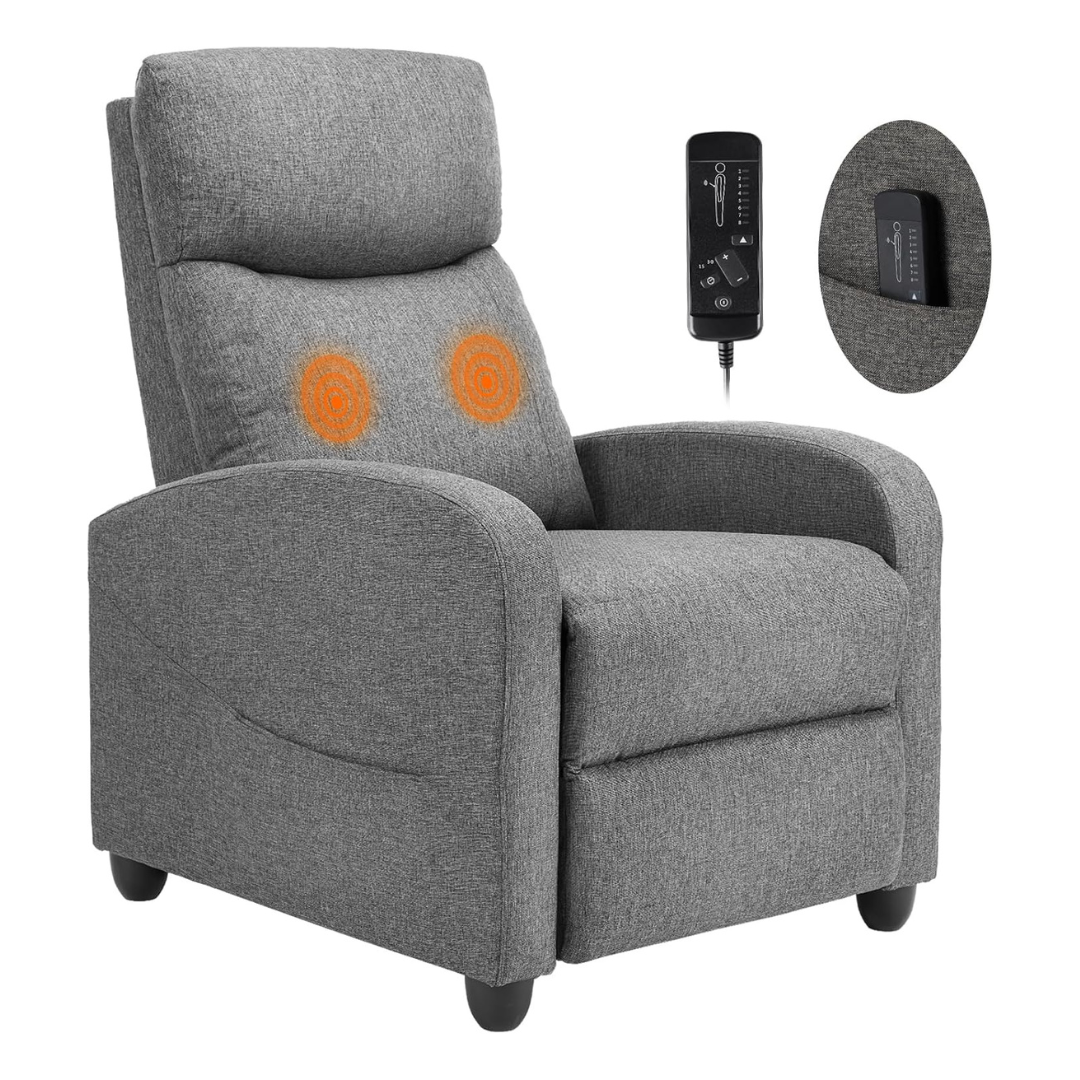 Sweetcrispy Massage Recliner Chair With Lumbar Support
