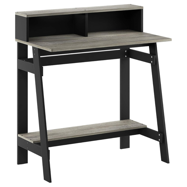 Furinno 14054BK/GYW Simplistic A Frame Computer Desk