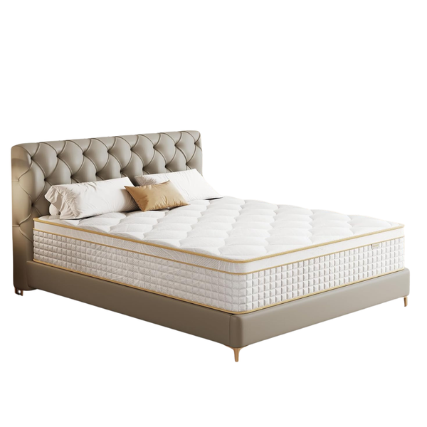 12" Queen Size Hybrid Mattress With Memory Foam