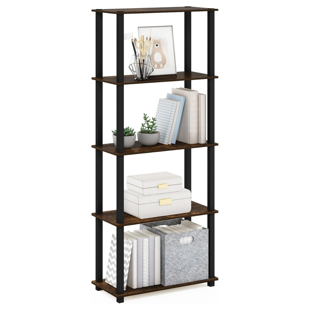 Furinno Turn 5-Tier Multipurpose Shelf Display Rack