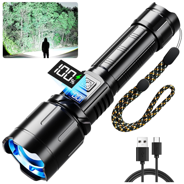 KNIBO 99000 Lumen Rechargeable LED Tactical Flashlight