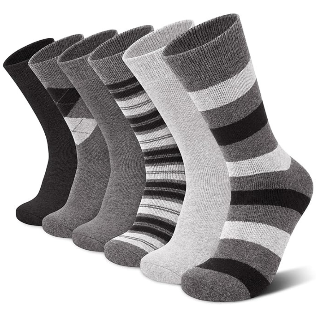 6-Pairs Men's Merino Wool Thermal Socks