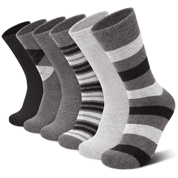 6-Pairs Men's Merino Wool Thermal Socks