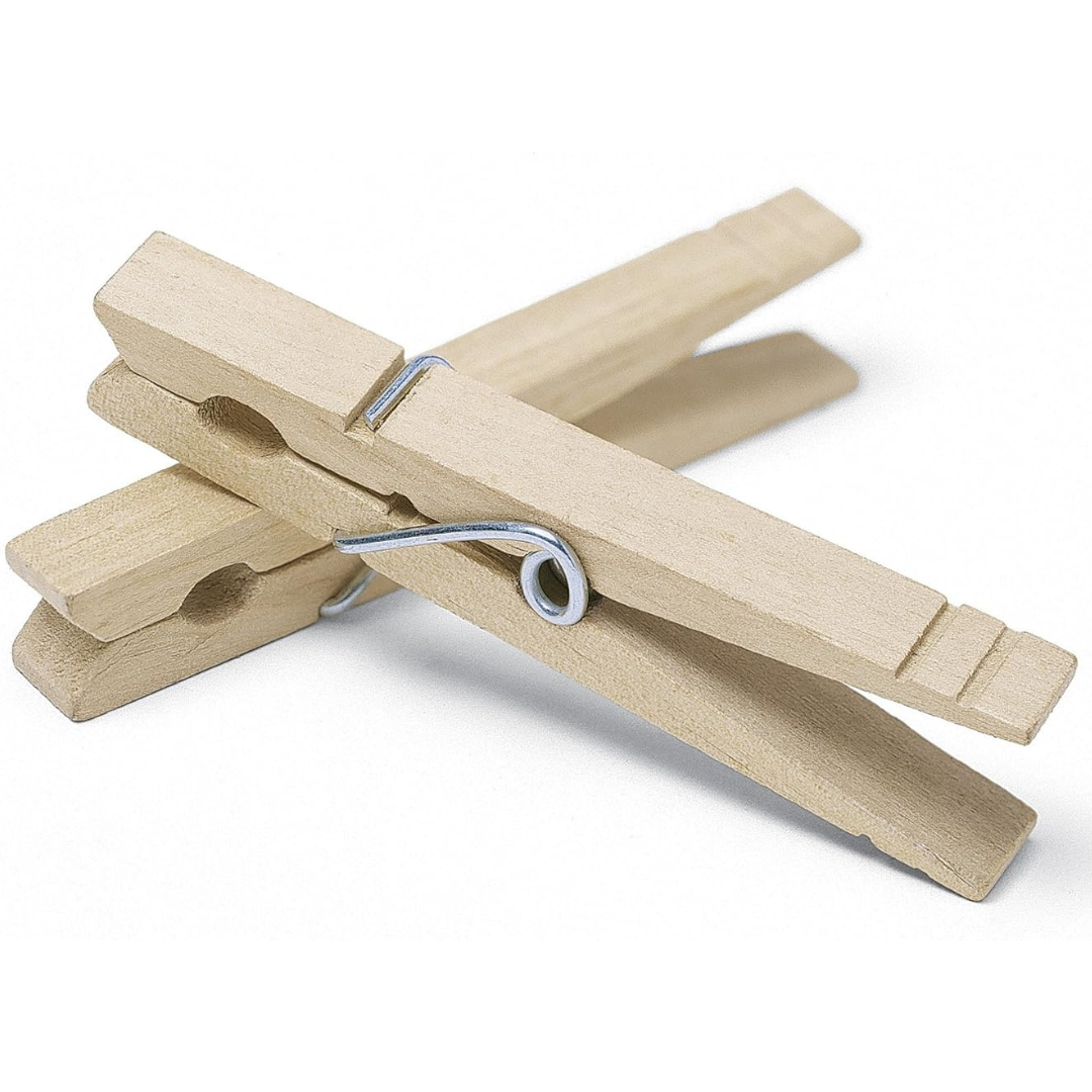 Set of 50 Whitmor Wooden Clothespins (S/50)