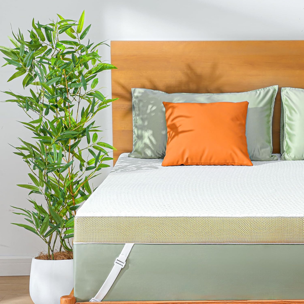3" Twin Size Memory Foam Mattress Topper with Cooling Gel