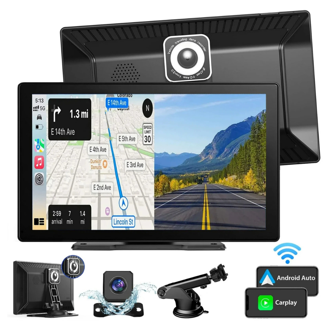 Lieucyst 9 Wireless Car Touch Portable Car Stereo [Open Box]