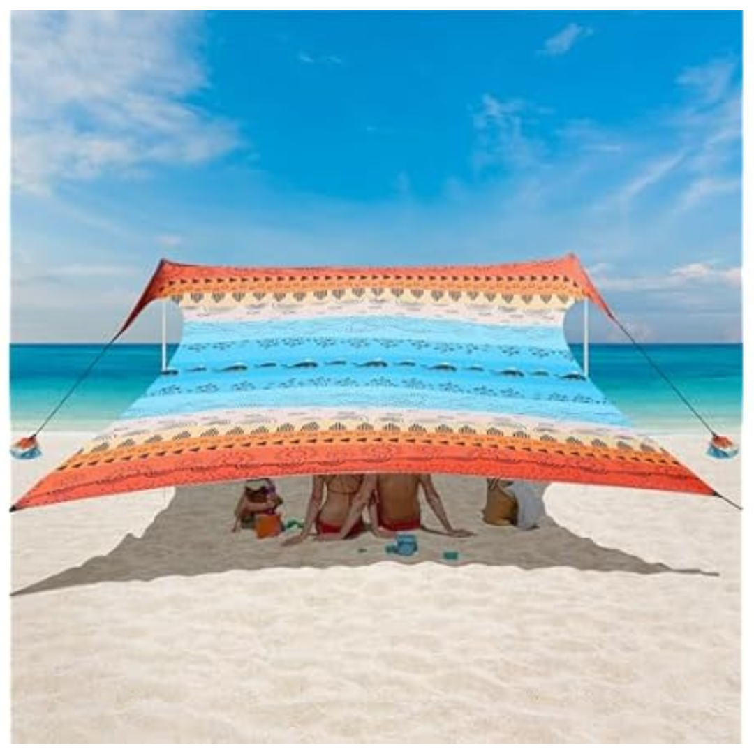 10Ft x 10Ft BEW Canopy Sun Shade Sail UPF 50+ Beach Tent