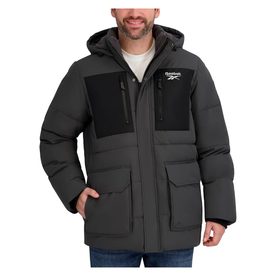 Reebok Men's Puffer Parka Heavyweight Jacket