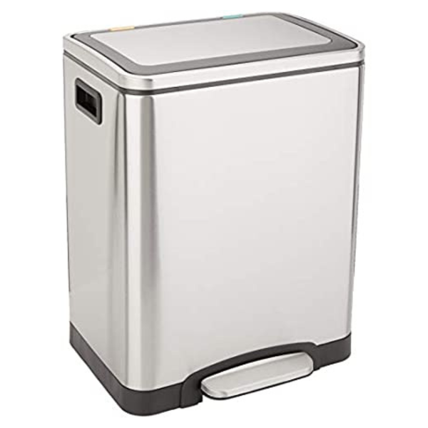 Amazon Basics 2 x 15 Liter Dual Bin Soft-Close Trash Can