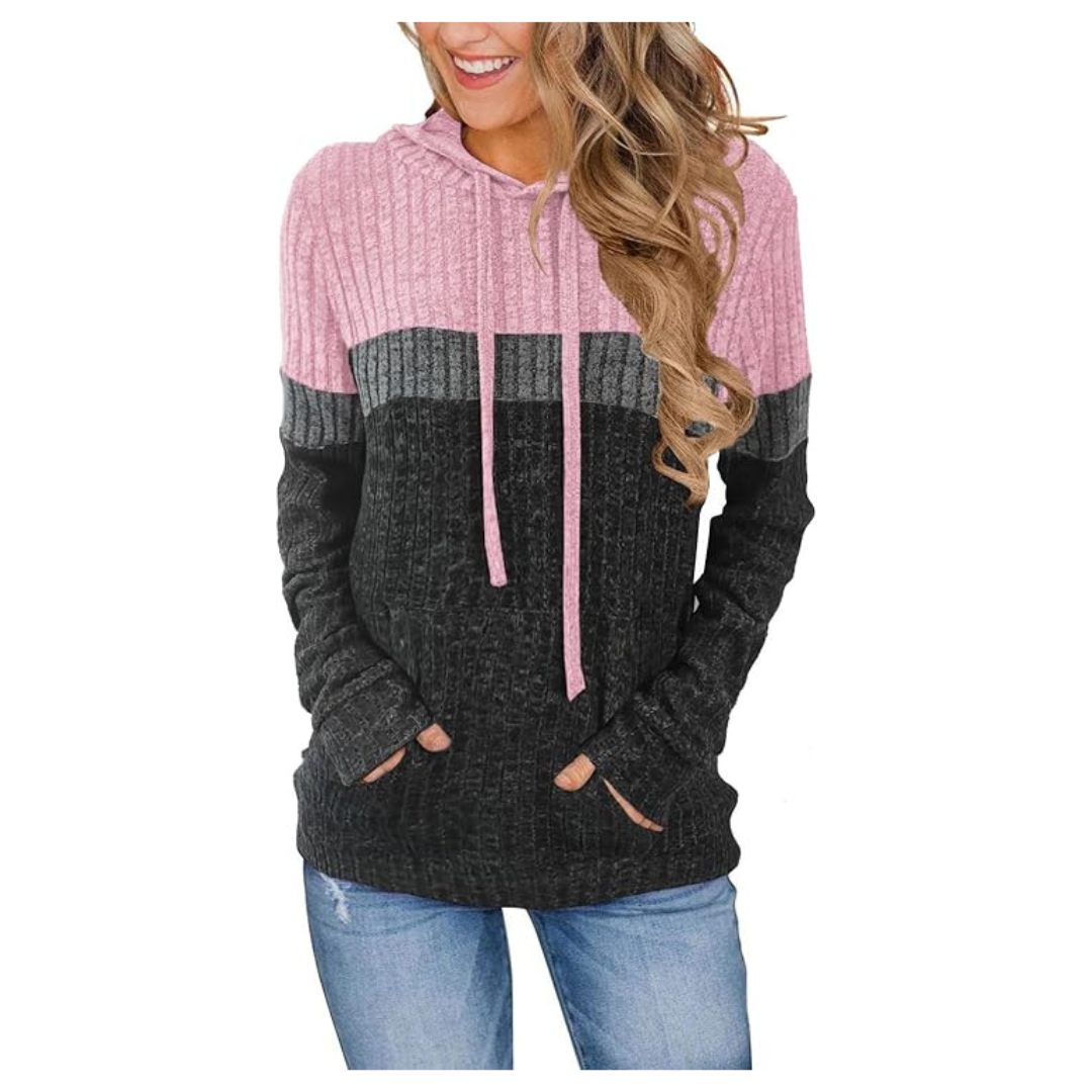 Women's Cozy Textured Winter Hoodie Sweater (Various)