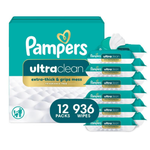 936-Count (12pk x 78ct) Pampers Ultra Clean Baby Wipes