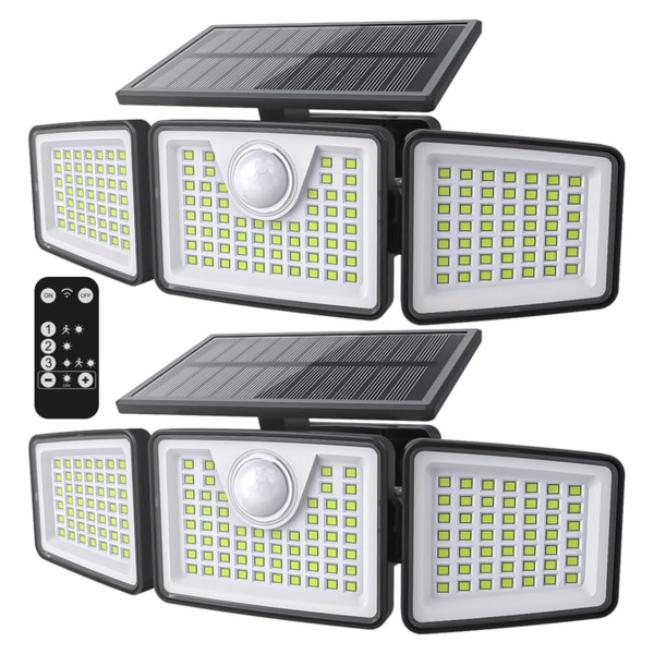 2-Pack Daphino 2500LM Solar Lights Outdoor With Motion Sensor