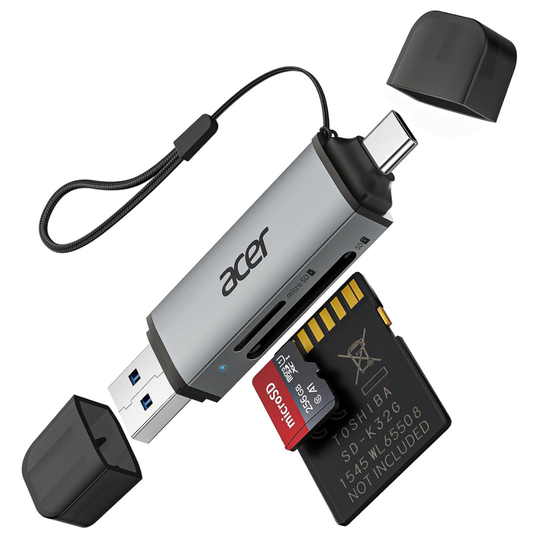 Acer Dual-Slot USB 3.0 Type C To Micro SD Card Adapter