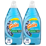 2-Pack 38-Oz Gain Ultra Bleach Dishwashing Liquid Dish Soap