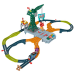 Motorized Train Cranky Talking Crane & Battery Powered Toy Delivery Set