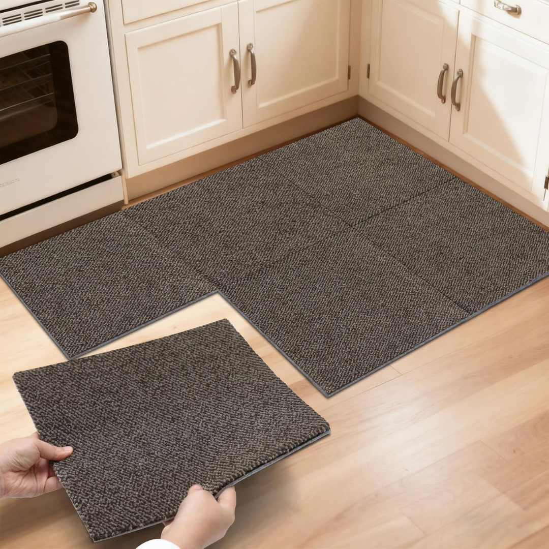 6 Piece 12" x 12" Pet Feeding Mat For Food And Water Bowl
