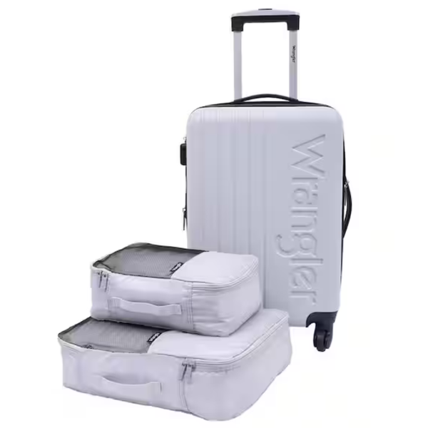3-Piece Wrangler 20'' Carry-On Luggage Set W/ 2 Packing Cubes