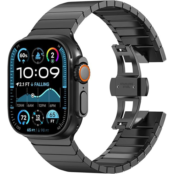 Black Stainless Steel Band For Apple Watch Ultra 3/2/1 (49mm)