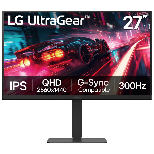 27" LG UltraGear WQHD 300Hz 1ms HDR IPS Freesync Monitor