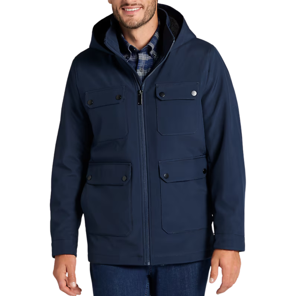 Jos. A. Bank Men's Tailored Fit Soft Shell Hooded Jacket (2 Colors)