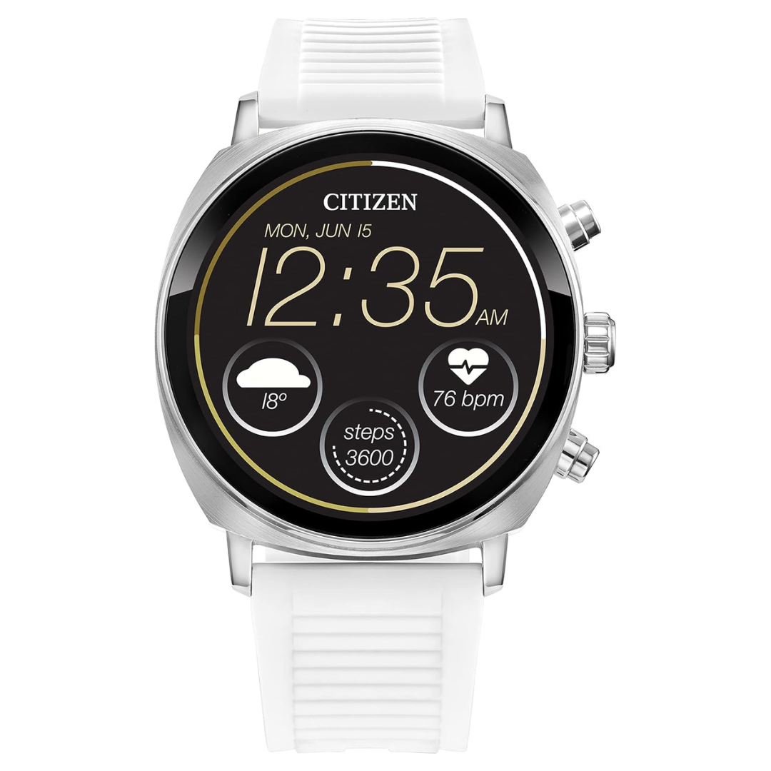 Citizen CZ Smart 41mm Unisex Stainless Steel Smartwatch W/ Silicone Strap