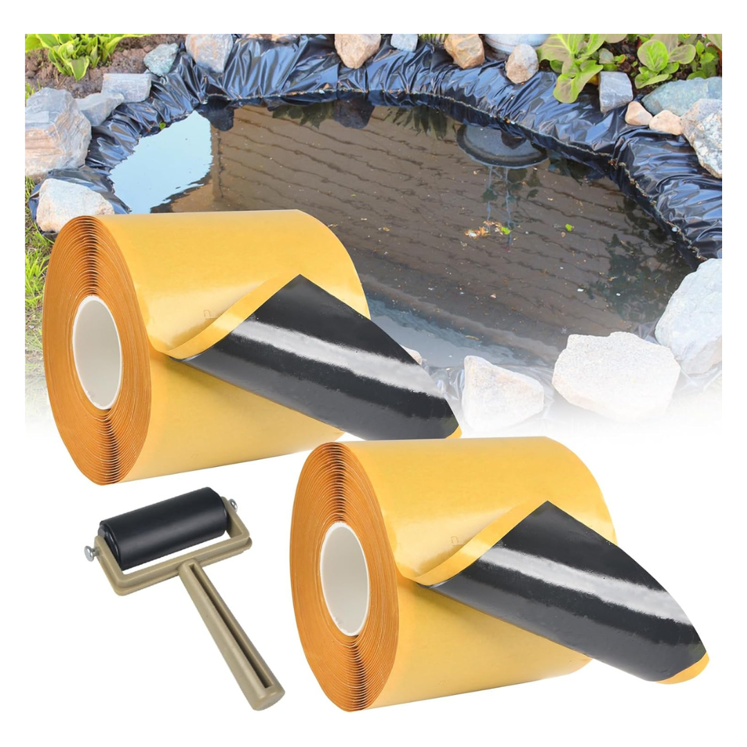 2-Pack 3" x 20' Double Sided Self Adhesive Butyl Pond Tape