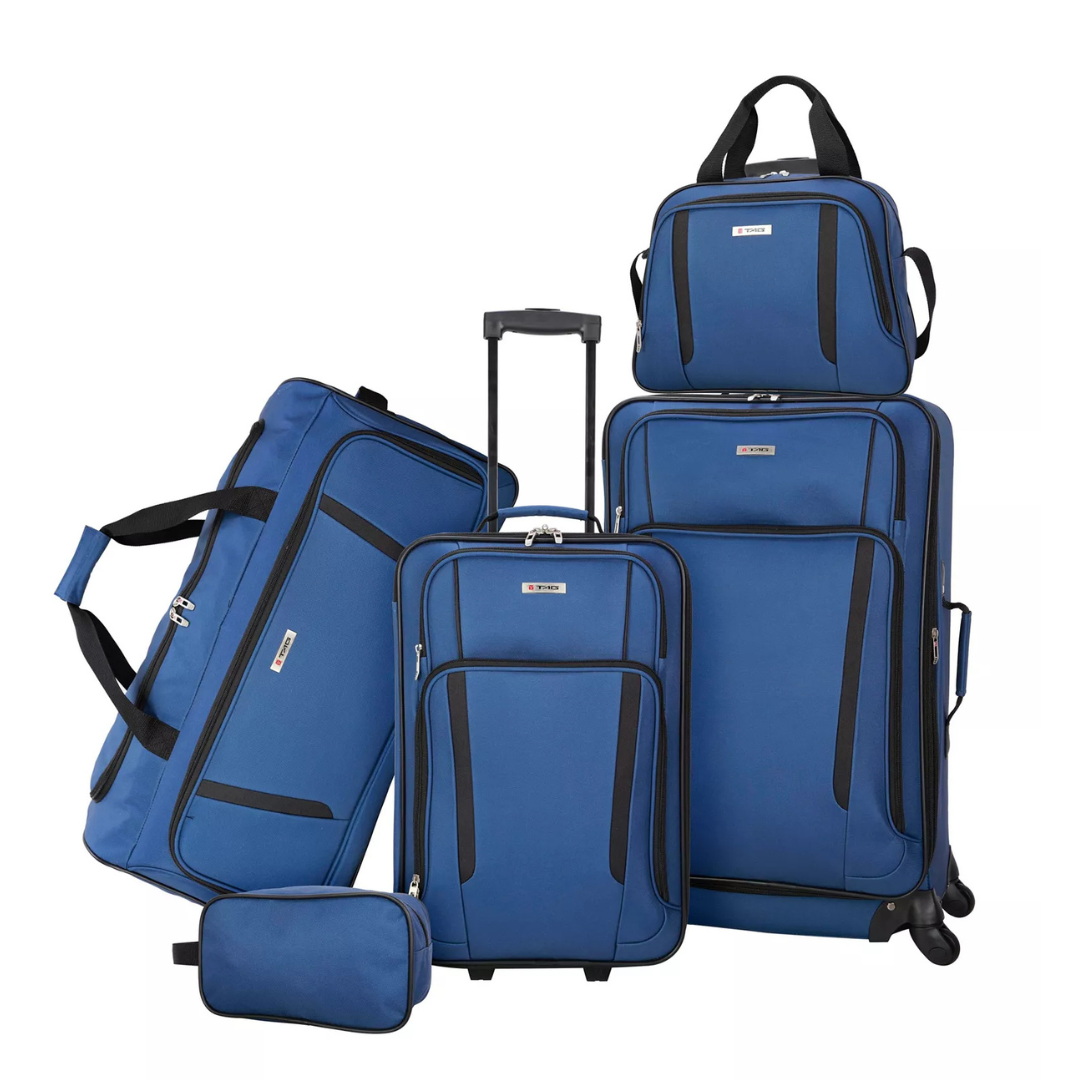 5-Piece TAG Freehold Softside Spinner Luggage Set (6 Colors)