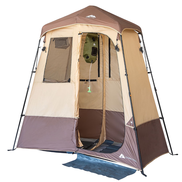 Ozark Trail 2-Room Shower & Utility Tent With 5-Gallon Water Container