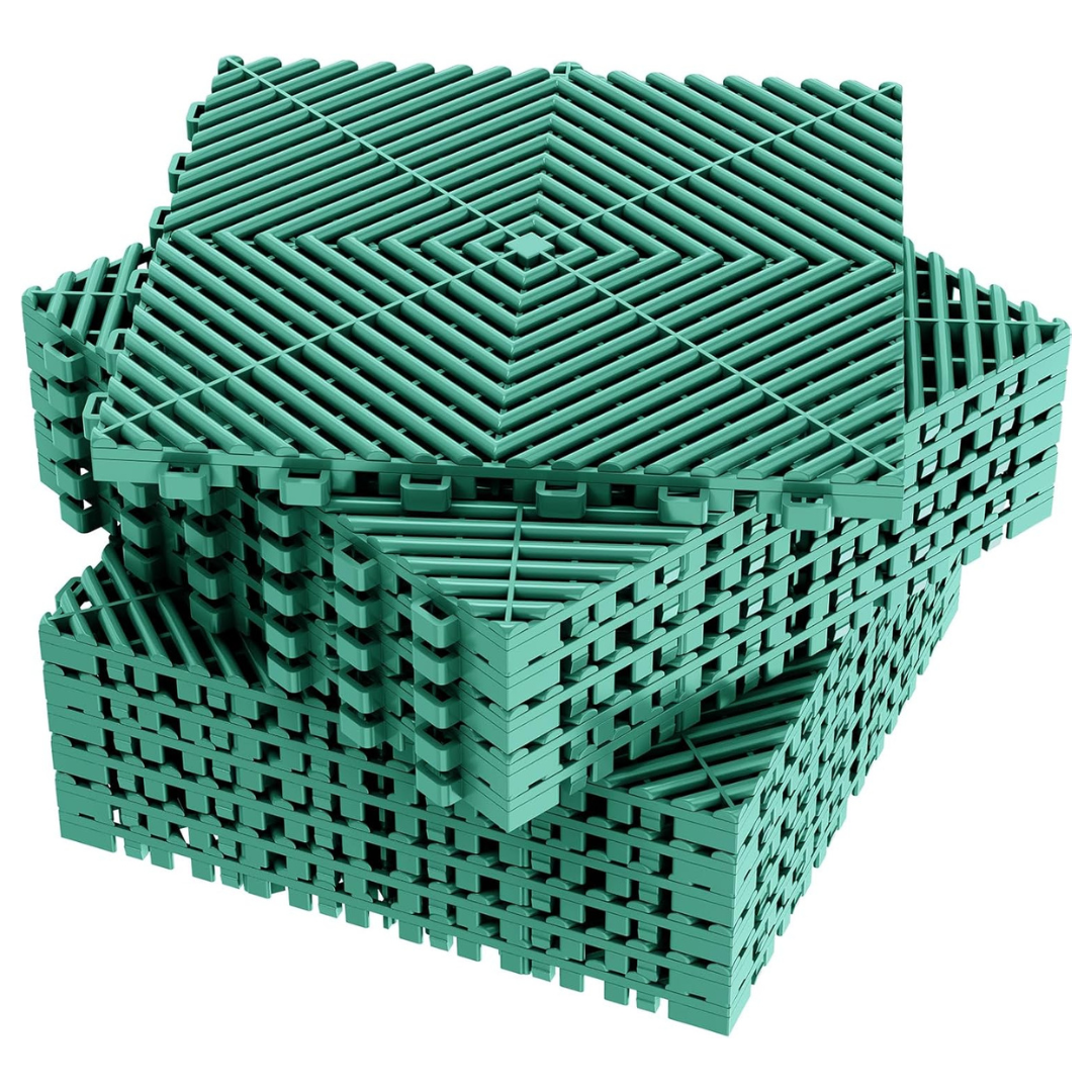 12-Piece Jocoevol 12" x 12" Indoor/Outdoor Self-Drainage Interlocking Floor Tiles