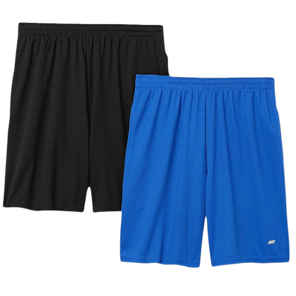 2-Pack Amazon Essentials Men's Athletic Performance Tech Loose-Fit Shorts