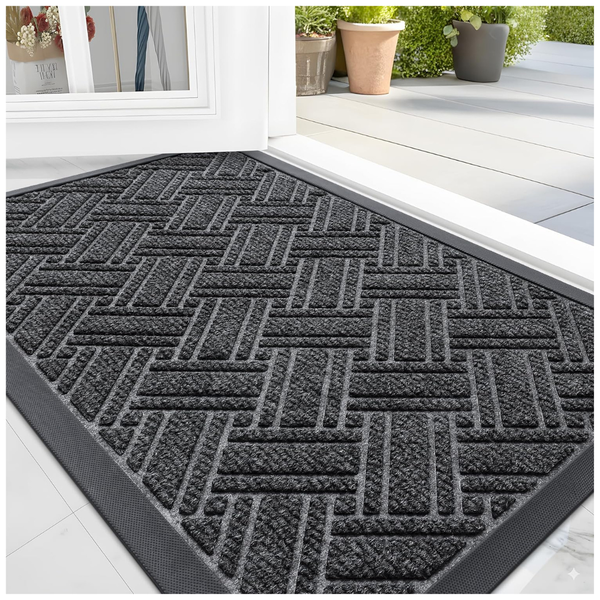 30 x 17 Sturdy Natural Rubber Non Slip Low Profile Waterproof Floor Mat