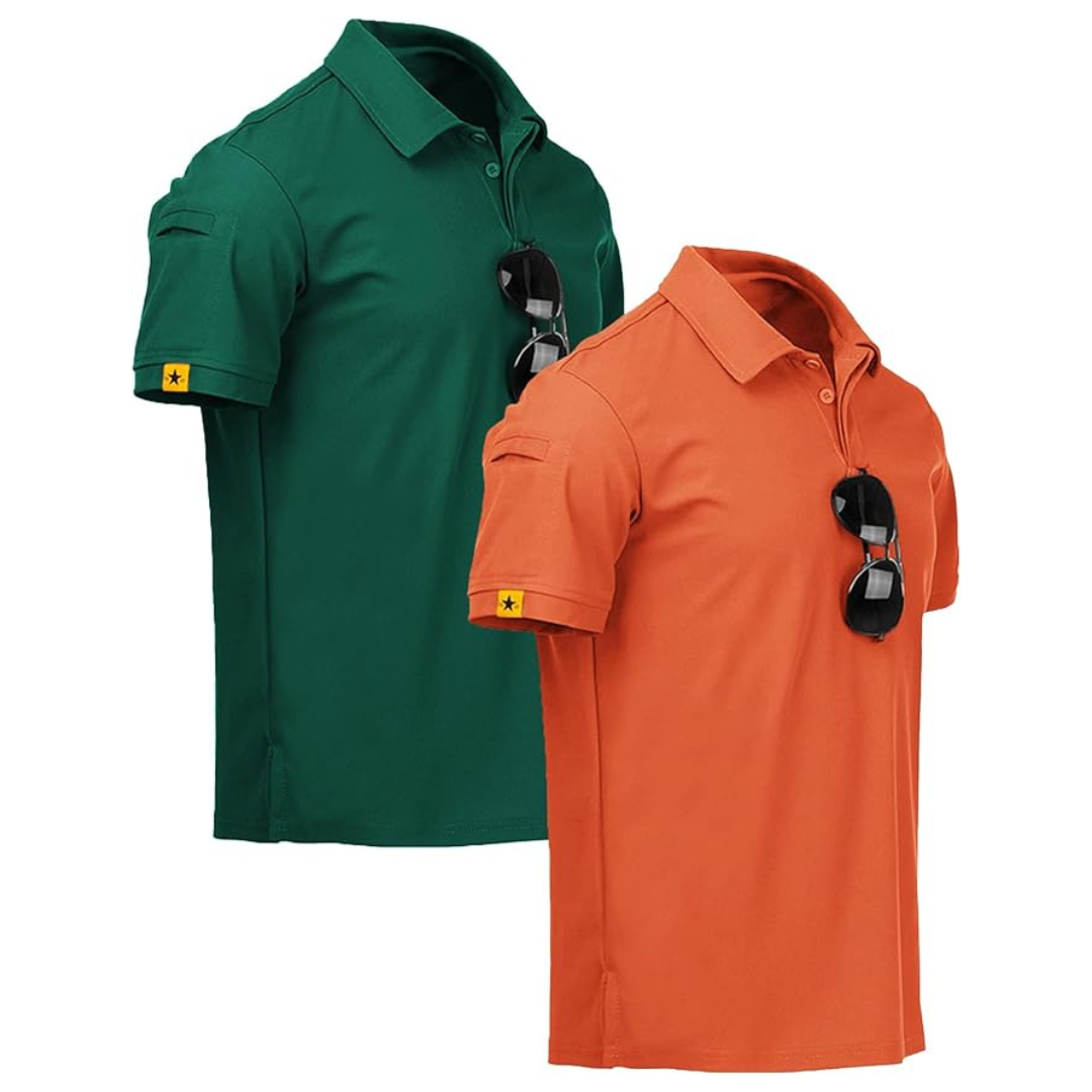 ZITY Men's 2 Pack Performance Polo Shirts (Various)