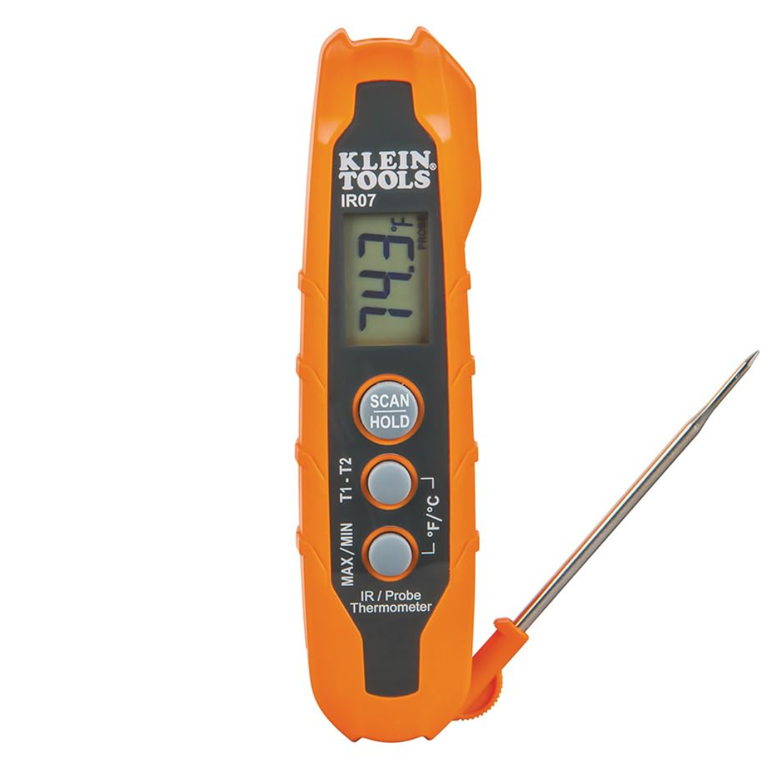 Klein Tools IR07 Dual Infrared (IR) and Probe LCD Digital Thermometer