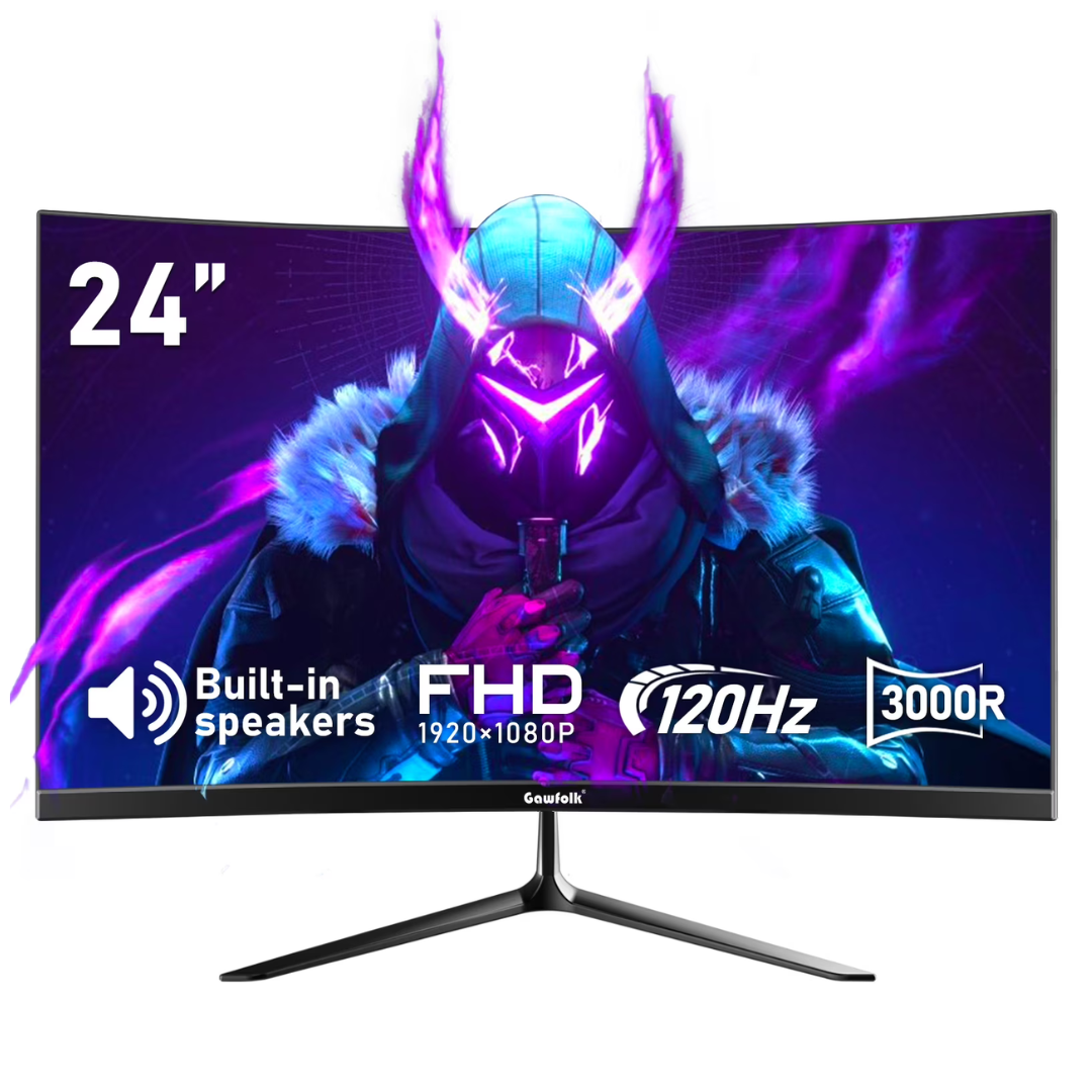 24" Gawfolk WMT-GF245A Curved FHD 120Hz 5ms VA Gaming Monitor