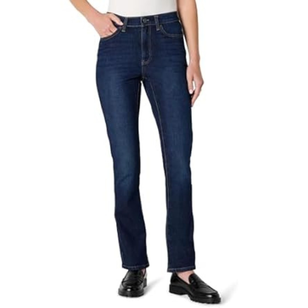 Amazon Essentials Women's Mid-Rise Straight Leg Jeans