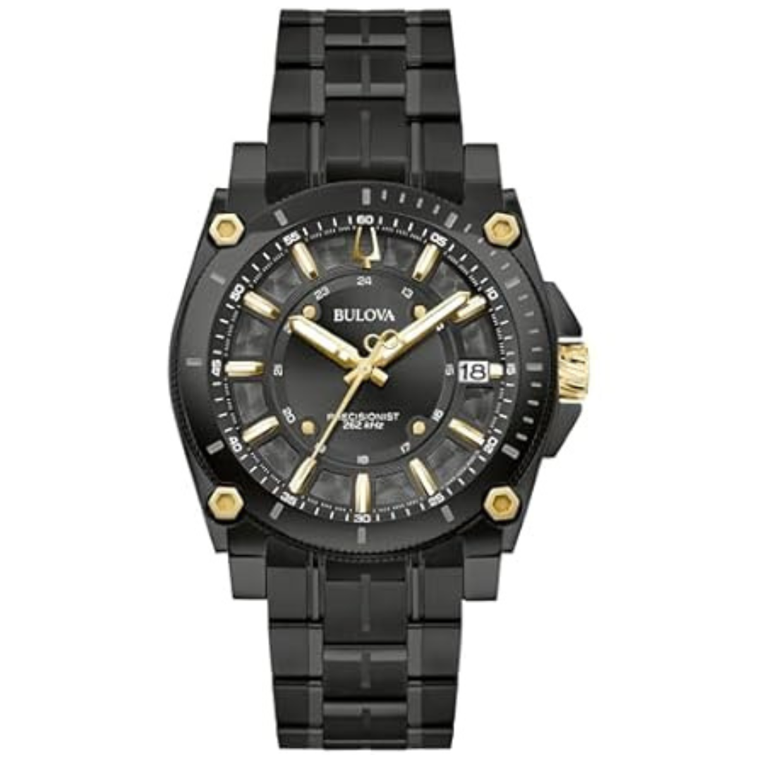 Bulova Men's Icon Quartz Black Ion Plated Stainless Steel Watch