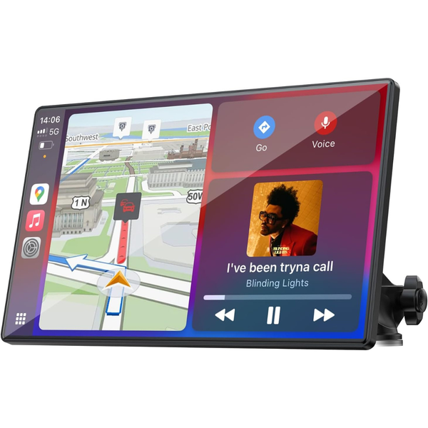 Topexplore Portable 9" Wireless CarPlay & Auto Screen