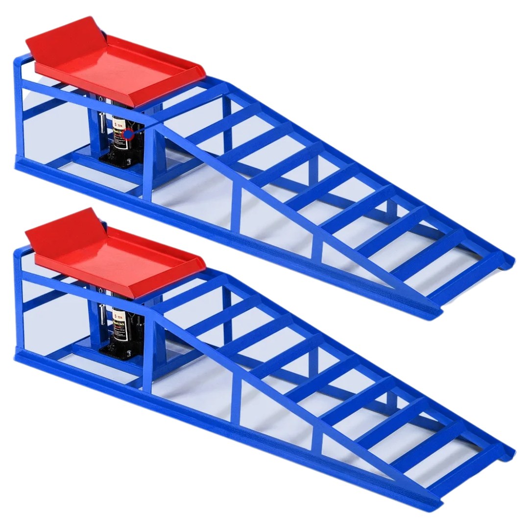 2-Piece 5T 10000lbs Hydraulic Car Ramps