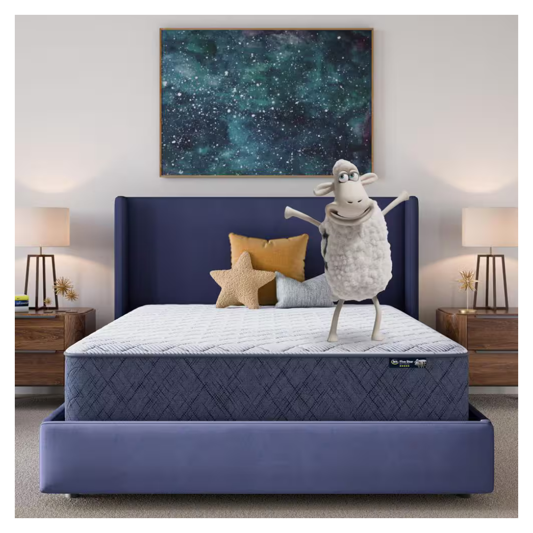 Serta 5 Star Mattress Sleep To Go Queen Firm 12" Mattress In A Box