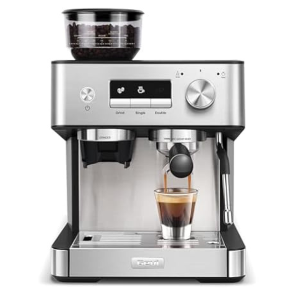Gevi 20 Bar Espresso Machine With Grinder & Milk Frother