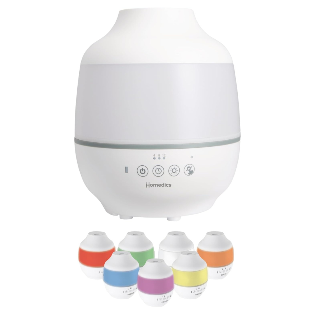 Homedics TotalComfort Cool Mist Night Light Humidifier With Timer