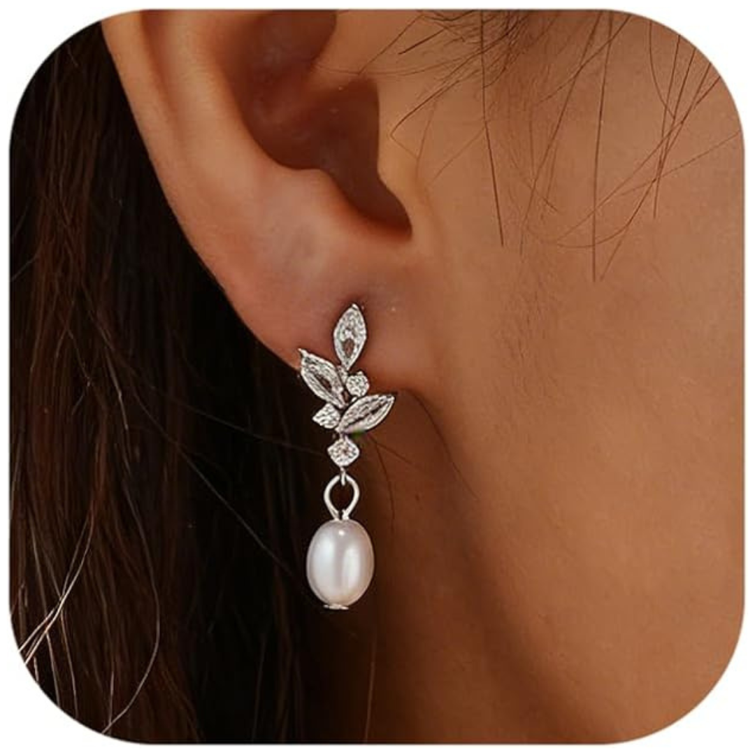 Solistra Women's Diamond & Pearl Dangle Drop Earrings (Various)