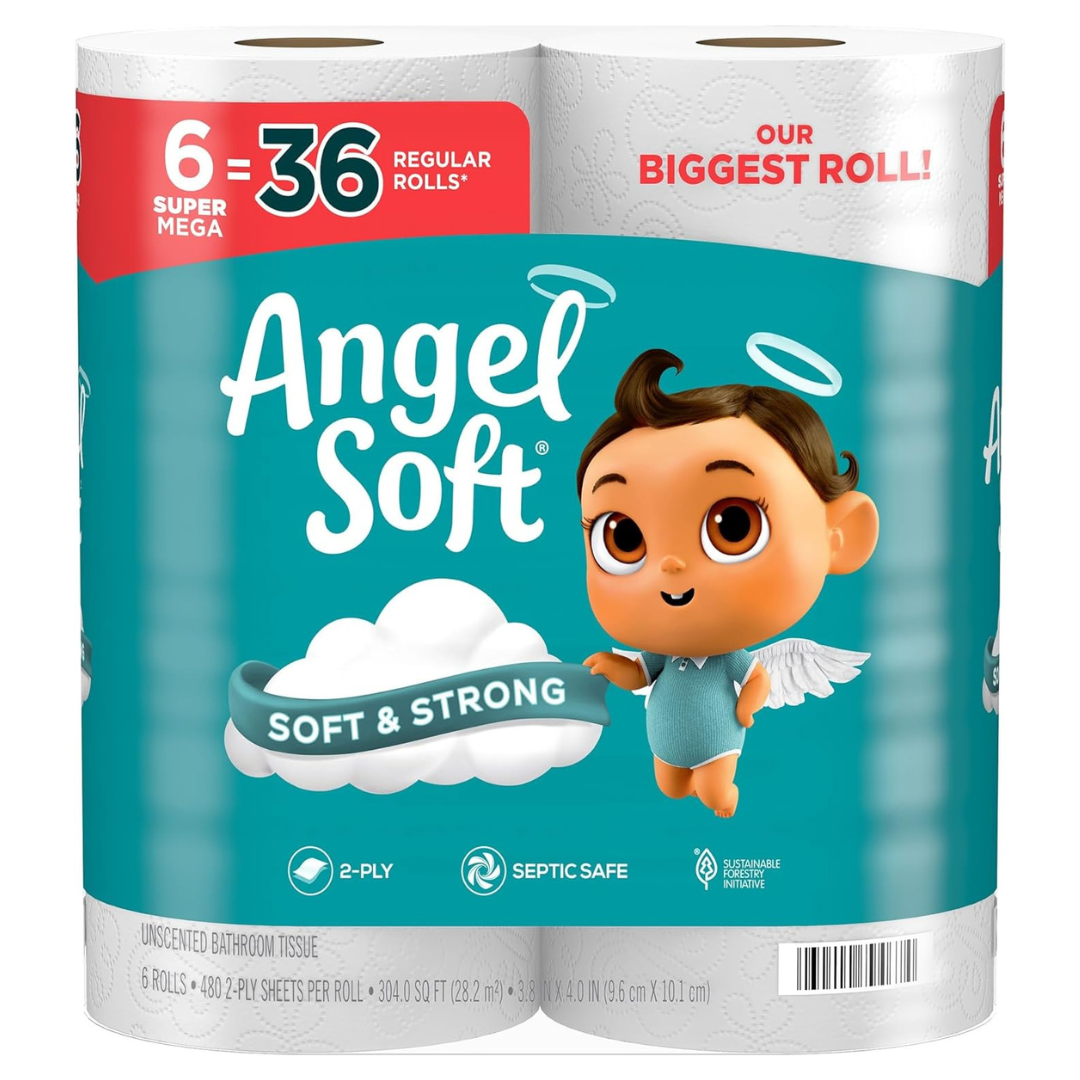 6-Pack Angel Soft Toilet Paper