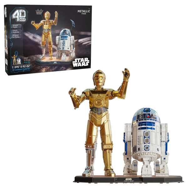 416-Piece 4D Build Star Wars: C-3P0 & R2-D2 Model Kit