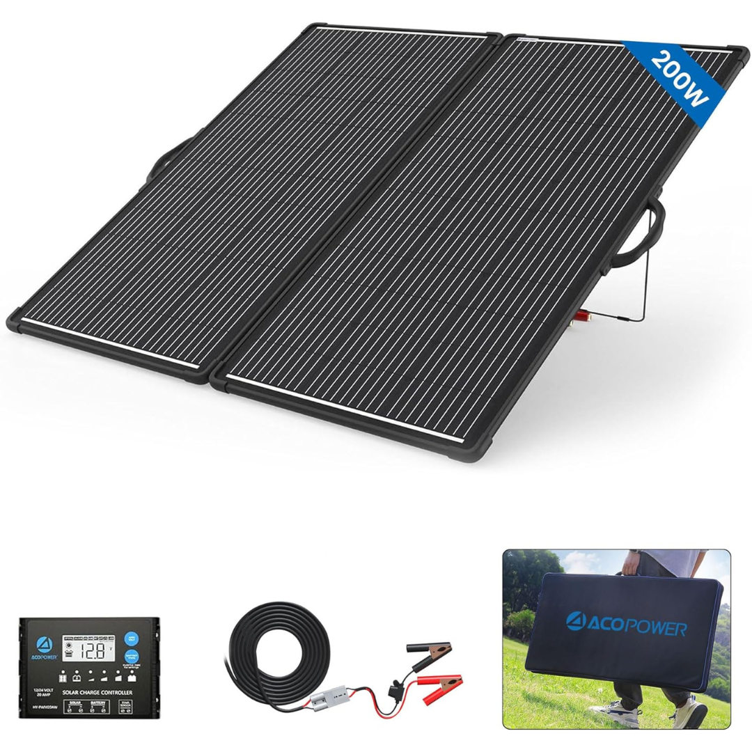 Acopower 200W Briefcase OffGrid Solar Panel Expansion Kit