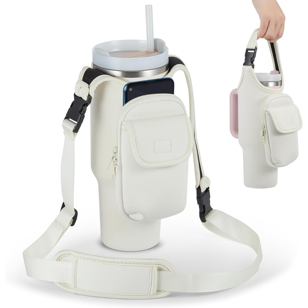 Crossbody Carrier Bag W/ Phone Holder For Stanley 40oz Tumbler