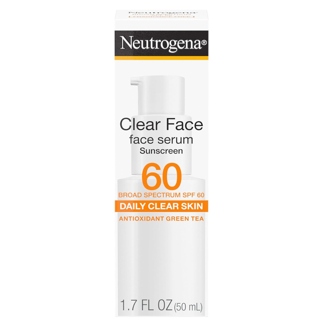 1.7-Oz Neutrogena SPF 60 Clear Face Serum Sunscreen W/ Green Tea